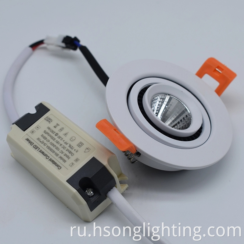 2021NEW 7W 12W LED 360 -градусный вращение Gimbal Cobs Lowlight